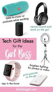 Gift Ideas For The Female Entrepreneur Blissful Gal Girl Boss Gift Technology Gifts Women Gifts Diy