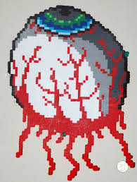 Terraria Eye Of Cthulhu Perler By Lillyinverse On Deviantart Perler Bead Patterns Halloween Beads Perler