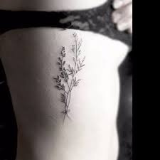 Jentheripper Refined Flower Tattoo By Stella Luo Stellaluo Fineline Blackandgrey Linework Small Flower Lavender Tattoo Wildflower Tattoo Black Tattoos
