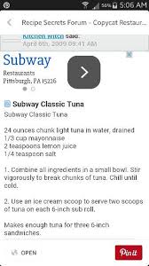 Subway Tuna Copycat Recipes Fishrecipe Tunafish Tunafishrecipe Tunafishsalad In 2020 Subway Tuna Tuna Fish Recipes Fish Recipes