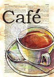 Flying Shoes Art Studio French Cafe French Tea Book Page Art Book Art Newspaper Art