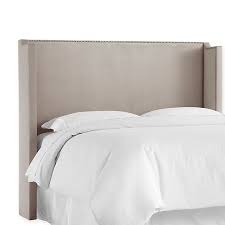 Madison park amelia upholstered headboard, nail head trim wingback button tufted, king, cream promote relaxation and style with this glamorous queen size headboard. Skyline Furniture Shiloh Upholstered Wingback Headboard Bed Bath Beyond