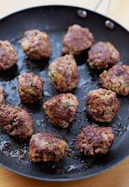 • heat 1/4 cup of olive oil in a large skillet. The Juiciest Italian Fried Meatballs Recipe Events By Paulina
