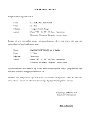 Contoh Surat Pernyataan Putus Hubungan Suami Istri Gawe Cv