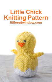 The stuffing will dictate the shape of your finished egg so it's worth taking extra time and attention. Little Easter Chick Knitting Pattern Little Red Window