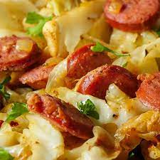 Cabbage And Kielbasa Skillet Recipe Yummly Recipe Keilbasa Recipes Fried Cabbage Cabbage Recipes