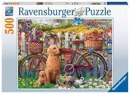 Chewy.com has been visited by 100k+ users in the past month Cute Dogs In The Garden 500 Piece Jigsaw Puzzle Ravensburger