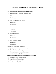 Check spelling or type a new query. Latihan Soal Passive Voice Kelas 9 Jawabanku Id