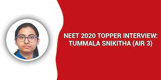 3 years in a row! Neet 2020 Topper Interview Tummala Snikitha Air 3