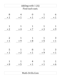 The 25 Adding Ones Questions A Math Worksheet From The Addition Worksheets Kindergarten Math Worksheets Addition Addition Worksheets Math Addition Worksheets
