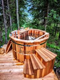 The next step was racketing the sides of the tub together with tension cables so that we could flip it over. Wooden Hot Tubs For Sale 2021 Uk Wood Fired Hot Tubs