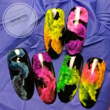 Rainbow Smoke Nail Art 3 Different Methods Nail Art Ladne