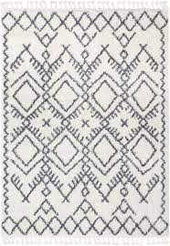 Black And White Woven Rug Chantico Moroccan Lattice Grey Shag Rug In 2020 Grey Shag Rug Shag Rug Affordable Area Rugs
