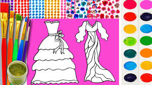 To cut costs, some of my clients went so far as to cut their own hair! Pretty Dresses Coloring Page For Children To Learn Color With Glitter Watercolor Paint Youtube