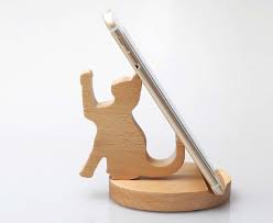 Wooden Cat Cell Phone Ipad Stand Holder Wooden Cat Ipad Stand Holder Wood Phone Holder