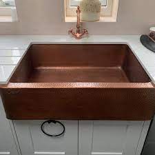Backed by expert customer service. Single Bowl Copper Kitchen Sink Front Apron Hammered Antique Finish Coppersmith Creations