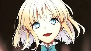 Hair length no hair to ears to neck to shoulders to chest to waist past waist hair up / indeterminate. Hd Wallpaper Fate Series Sajou Manaka Blonde Short Hair Blue Eyes Smiling Anime Girls Solo Bangs Open Mouth Fate Prototype Closeup Wallpaper Flare
