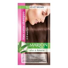 Buy 2 Get 1 MARION Hair Color Shampoo Lasting 4-8 Washes No Ammonia 59.  Ebony Black for sale online