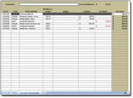 Account Receivable Spreadsheet Accounting Accounts