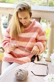 Knitting patterns are created by the method of knits and purls combination, as well as different knitting methods applied to them. Striped Sweater Knitting Pattern From Small To 3x Handy Little Me