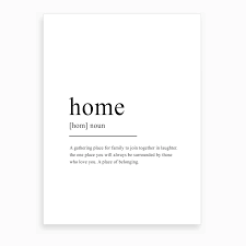 Home Definition Art Print Cuadros