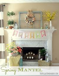 Yellow And Blue Spring Easter Mantel Easter Mantle Decor Spring Easter Decor Easter Mantle