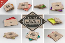 Vol 22 Paper Box Lid Packaging Mockups 647581 Branding Design Bundles In 2020 Packaging Mockup Paper Packaging Paper Box