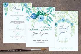 Blue Wedding Invitation Pack Blue Wedding Invitations Wedding Invitations Wedding Invitation Templates