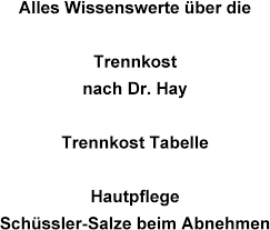 Schnell entwickelte sich daraus jedoch ein abnehmtrend. Alles Wissenswerte Uber Die Trennkost Nach Dr Hay Trennkost Tabelle Hautpflege Schussler Salze Beim Abnehmen Pdf Free Download