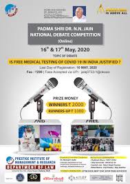 Padma Shri Dr N N Jain Online Debate Competition By Pimr May 16 17 Register By May 10 Lawctopus