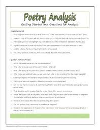 Poetry Analysis Questions Plus Many Other Free Printables For Poetry Study Poetry Analysis Poetry Lessons Homeschool Poetry