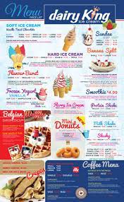 Dairy King Menu Design Kings Menu Menu Design Banana Split