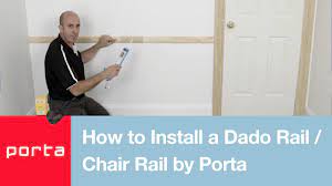 If left to their own devices, chairs would dent up all of your walls and make you mad. How To Install A Dado Rail Chair Rail By Porta Youtube
