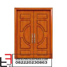Bahan baku memakai kayu jati kualitas bagus yang sudah dioven kering. 100 Pintu Minimalis Double Single Kupu Tarung Kusen Pintu Jepara