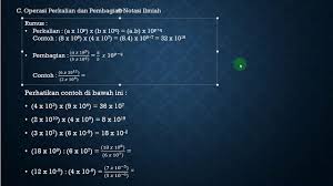 Perkalian Dan Pembagian Notasi Ilmiah Youtube