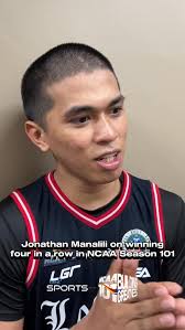 ARRIBA LETRAN ⚔️, Jonathan Manalili of the Letran Knights shared his  thoughts