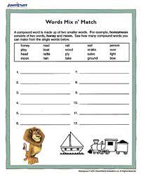 Printable resources for kids learning english. Words Mix N Match Printable English Worksheet For Kids Jumpstart