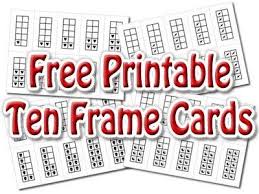 Printable Ten Frame Cards Math Math Classroom Homeschool Math