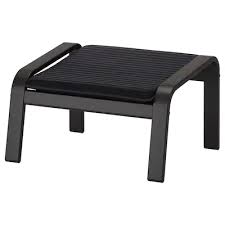 Poang Repose Pieds Brun Noir Knisa Noir Ikea En 2020 Pouf En Tissu Repose Pieds Ikea