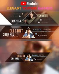 4 Elegant Youtube Banners Youtube Banners Youtube Design Youtube Banner Design