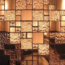 Created to blend seamlessly within any modern interior, the kitchen backsplash panels delicately incorporate style and functionality to give you the kitchen of your. Copper Metal Pattern Textured Glass Mosaic Tile Kitchen Backsplash Wall Ebay Glass Mosaic Tile Kitchen Copper Mosaic Tile Copper Mosaic Backsplash