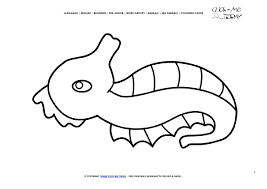 Seahorse coloring page quirky artist loft 'cuties' free animal coloring pages free printable seahorse coloring pages for kids Coloring Page Little Sea Horse Color Picture Of Sea Horse