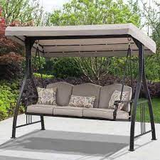 Sunjoy Canopy Porch Swing Hayneedle Porch Swing With Stand Iron Furniture Outdoor Outdoor Swing With Canopy