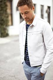 Men S Apparel Outerwear Jackets Banana Republic White Jeans Men Mens Jackets White Jean Jacket