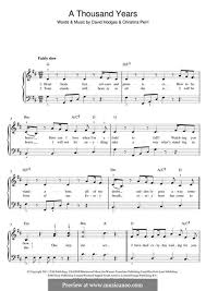 If you would like to learn how to play the piano, whether you are a beginner who is just getting started or someone looking to improve pianoforall gets my highest. A Thousand Years Von C Perri D Hodges Noten Auf Musicaneo