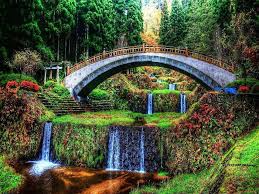 My Fantasy Garden Waterfall Landscape Waterfall Wallpaper