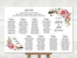 Wedding Seating Chart Table Seating Plan Wedding Sign Find Your Seat Guest List Feather Boho Floral Cheap Diy Printable Pdf Sc20