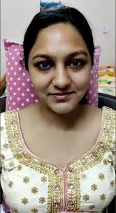 Before and after bridal ( Dr. Charmi Doshi ) makeup at Gandhinagar.  Makeover by Mrs. Heena Joshi.