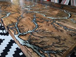 Electric White Lichtenberg Table Wood Resin Table Coffee Table Wood Reclaimed Wood Coffee Table
