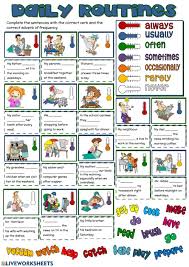 Daily Routines Online And Pdf Exercise Daily Routine Activities Daily Routine Worksheet Adverbs